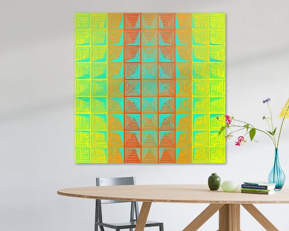 Voorbeeld van het werk in een kamer