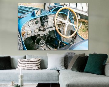 Tableau de bord de la Bugatti Type 35 Grand Prix, voiture de course classique sur Sjoerd van der Wal Photographie