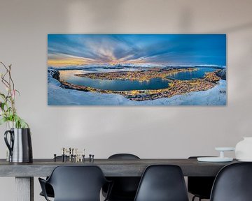 Winterpanorama von Tromso, Norwegen von Michael Abid