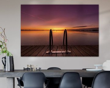 Zwemtrap op steiger bij zonsondergang van KB Design & Photography (Karen Brouwer)