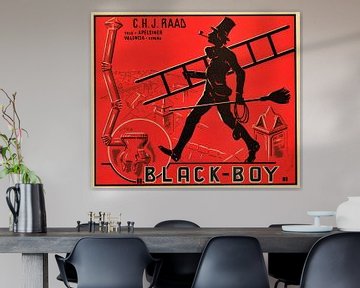 BLACK BOY, reclame label, 1920