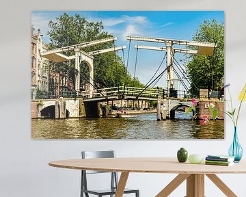 Medieval drawbridge in Amsterdam by Dieter Walther