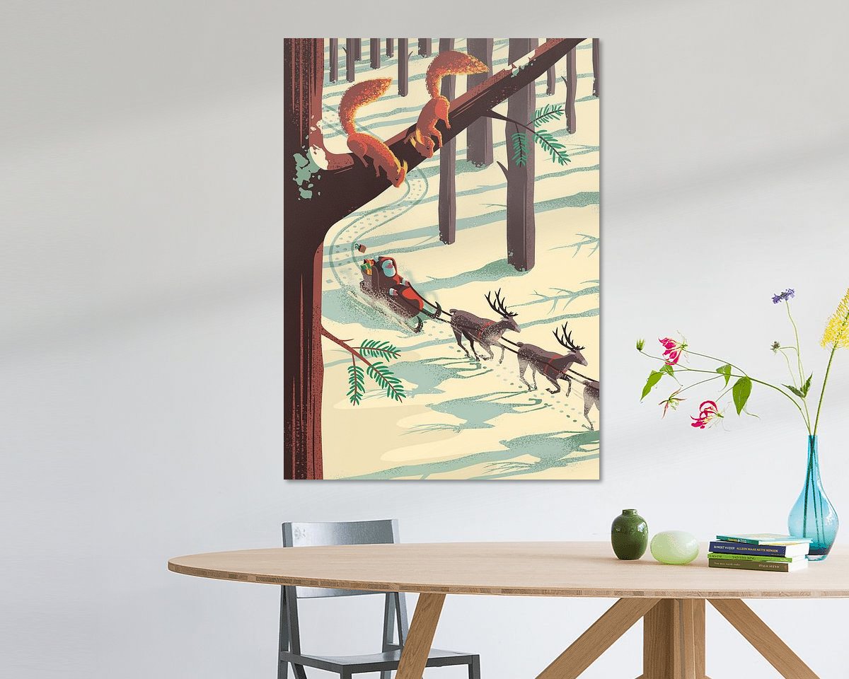 Voorbeeld van het werk in een kamer