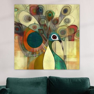 Pfau abstrakt von Bert Nijholt