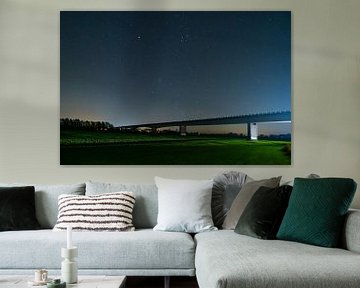 Orion over New IJssel Bridge / Cortenoeverse Bridge by Arnold van Rooij