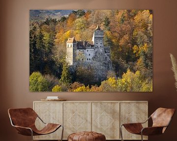 Bran Castle with autumn colors by Sander Groenendijk