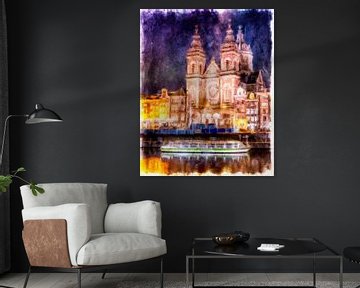 Amsterdam de nuit sur FRESH Fine Art