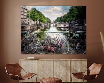 Amsterdam mit Rad von FRESH Fine Art