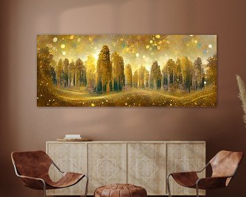 Dreamy forest in the style of Gustav Klimt by Whale & Sons