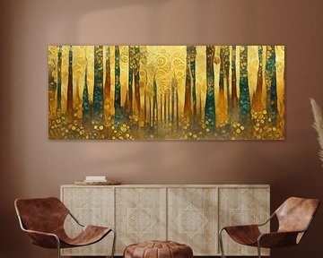 The Amsterdam forest in the style of Gustav Klimt by Whale & Sons
