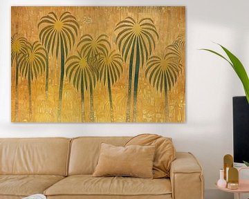 Abstract palm trees in the style of Gustav Klimt by Whale & Sons