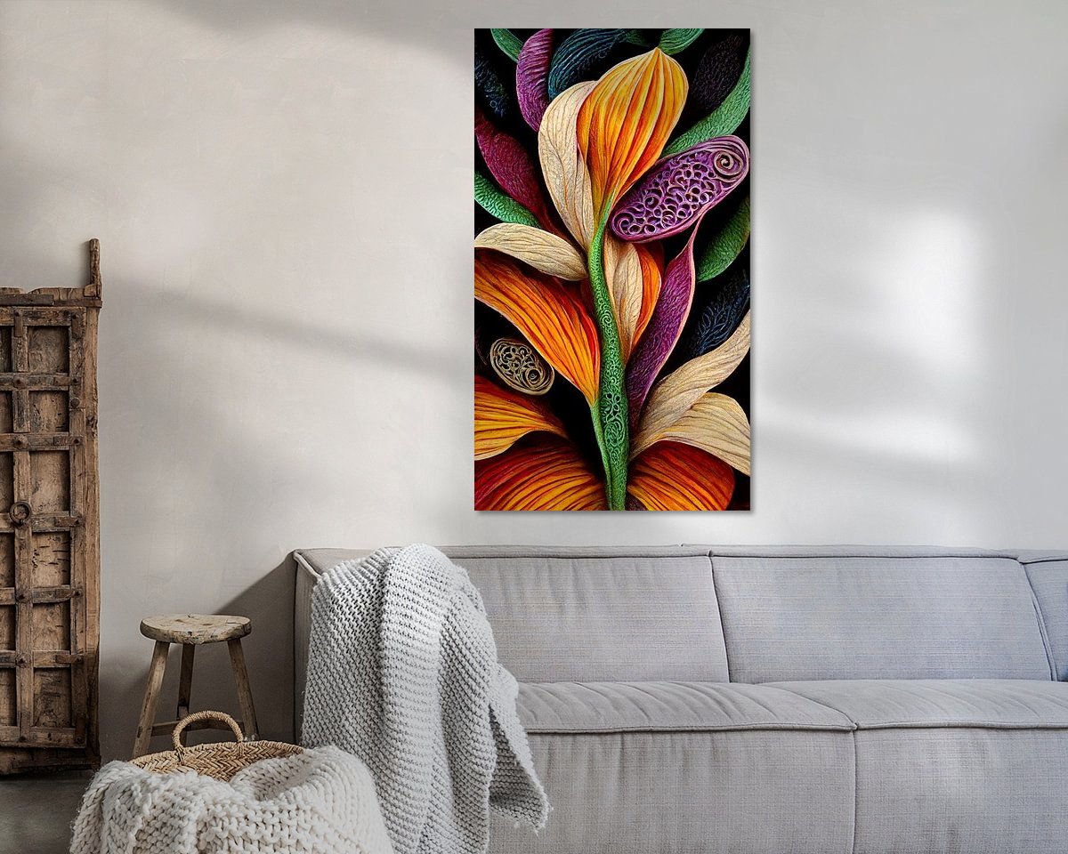 Voorbeeld van het werk in een kamer
