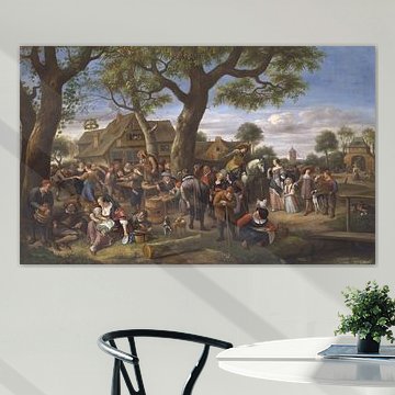 Paysans faisant la fête devant une auberge, Jan Steen