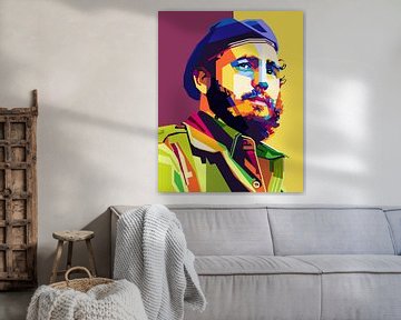 Fidel C Pop Art WPAP von SW Artwork