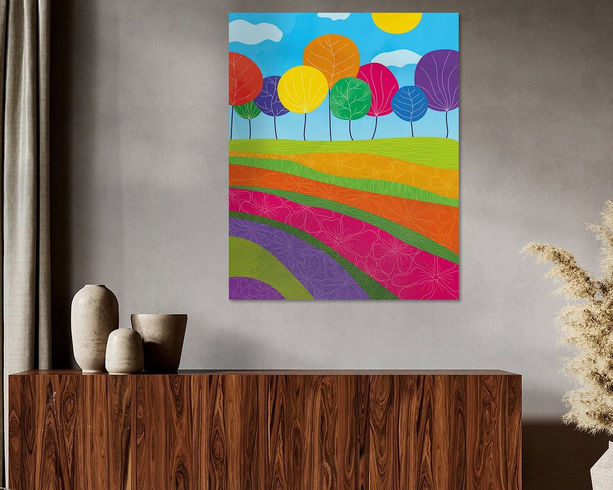 Voorbeeld van het werk in een kamer