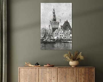 Historisch: Groote Kerk von Maassluis von Maurice Verschuur