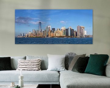 Skyline New York City vanaf de Staten Island Ferry van Dirk Verwoerd