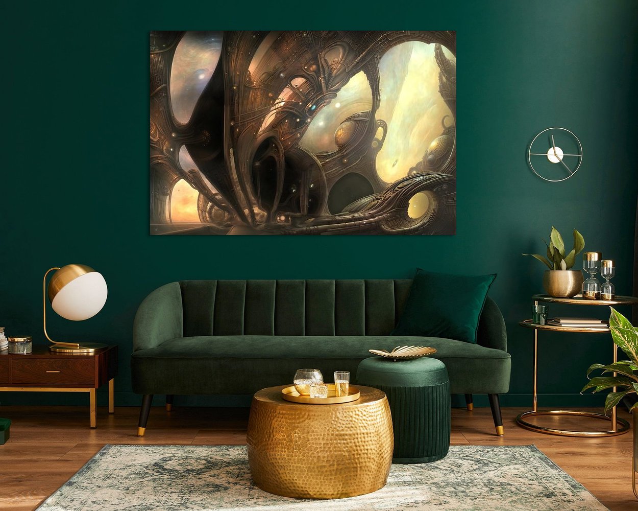Voorbeeld van het werk in een kamer