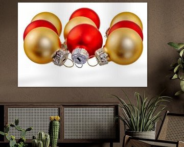 Rode en gouden kerstballen van ManfredFotos