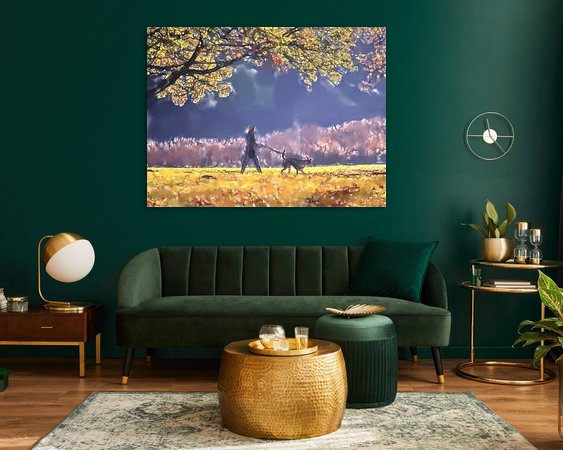 Voorbeeld van het werk in een kamer