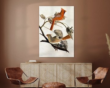 Retro bird landscape by Mad Dog Art