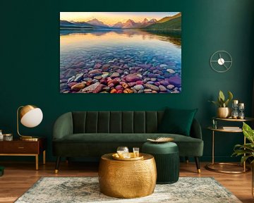 Glacier National Park Photo - Lake McDonald Sunset Print - Montana Photography by Daniel Forster