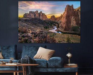 Smith Rock State Park Sonnenuntergang Foto, Pacific Northwest Landschaftsfotografie von Daniel Forster