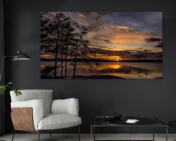 Zonsondergang | Reisfotografie | Zweden van Sanne van Duijnhoven