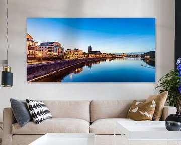 Blue hour in Magdeburg with Magdeburg Cathedral by Werner Dieterich