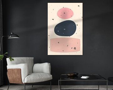 Terrazzo Delight Pink, Modern abstract van Caroline Drijber