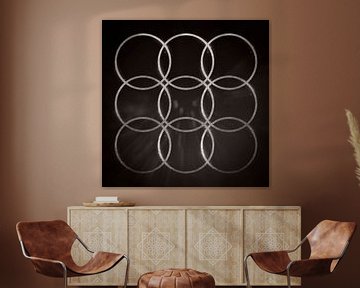 Silver balance art deco geometry by Mad Dog Art