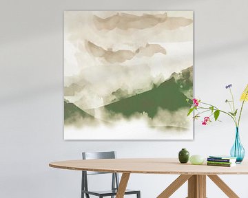 Paysage montagneux japonais sur FRESH Fine Art