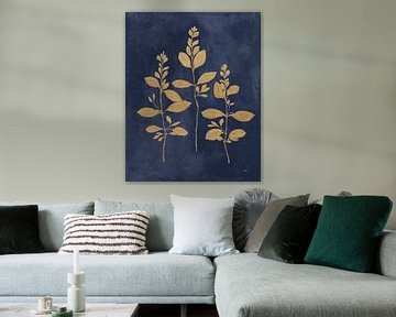 Botanische studie IV gouden marine, Julia Purinton van Wild Apple