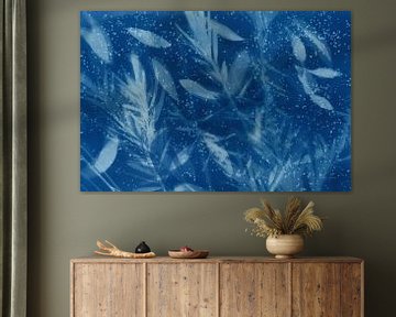 Cyanotype tropical vii, Nancy Green van Wild Apple