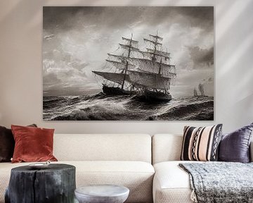 Altes Segelschiff auf dem Meer von Animaflora PicsStock