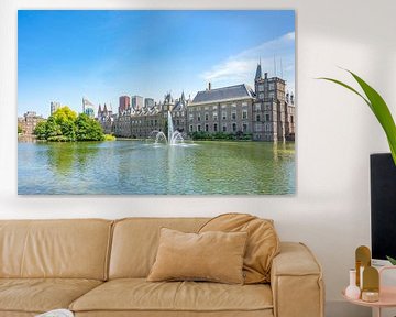 L'étang Hofvijver de La Haye avec les bâtiments du gouvernement Binnenhof sur Sjoerd van der Wal Photographie