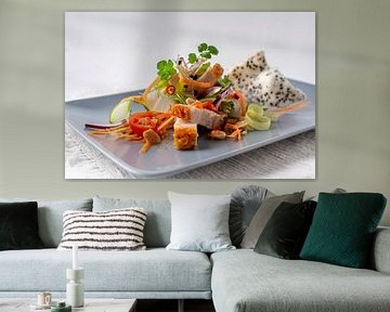 Krokante varkensvlees salade