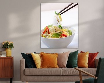 Salat mit Stäbchen