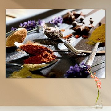 Spices on spoon