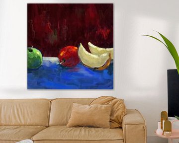Still life painting fruit. Modern still life. by Hella Maas