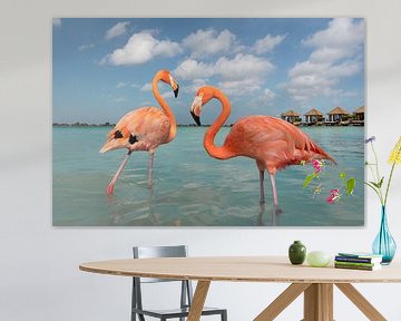 Flamingos on a tropical island by Elles Rijsdijk