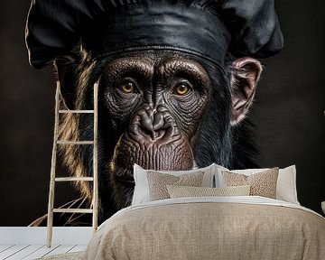 Chimpansee als franse chef van Bert Nijholt