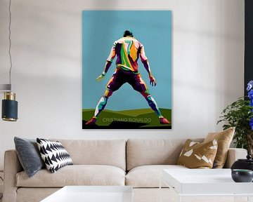 Legende Voetbal in de wereld Cristiano Ronaldo Iconische pop-arttrend van miru arts