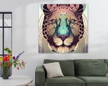Lion's Head by Vlindertuin Art