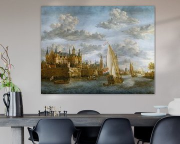 Ansicht von Breda (Schloss an einem Fluss in Holland), Jacobus Storck