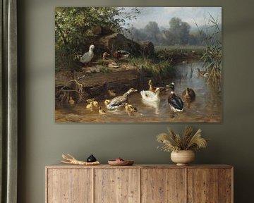 Ducks by the stream, Carl Jutz