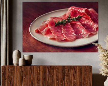 Verse ham op een bord van Animaflora PicsStock