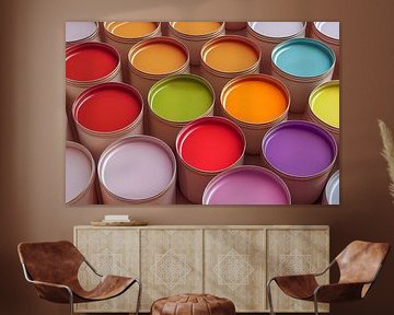 Colorful paint box illustration background by Animaflora PicsStock