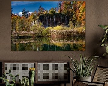 Plitvice lakes and waterfalls in autumn by Alex Neumayer