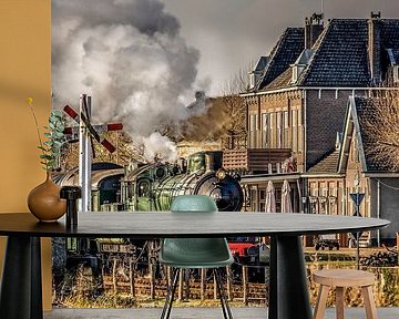 Simpelveld steam train as it departs Simpelveld by John Kreukniet